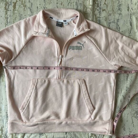 Puma Crop baby pink 1/4 zip sweatshirt - Picture 7 of 12